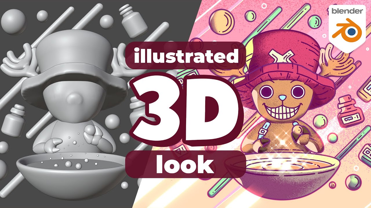 Как сделать 3D-изображение иллюстрированным | Урок по шейдеру Stylized Stipple Toon Shader в Blender