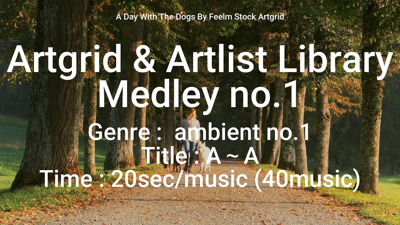 Artgrid & Artlist for YouTube Medley no.1 Genre : Ambient no.1 A～A Time : 20sec&times;40music