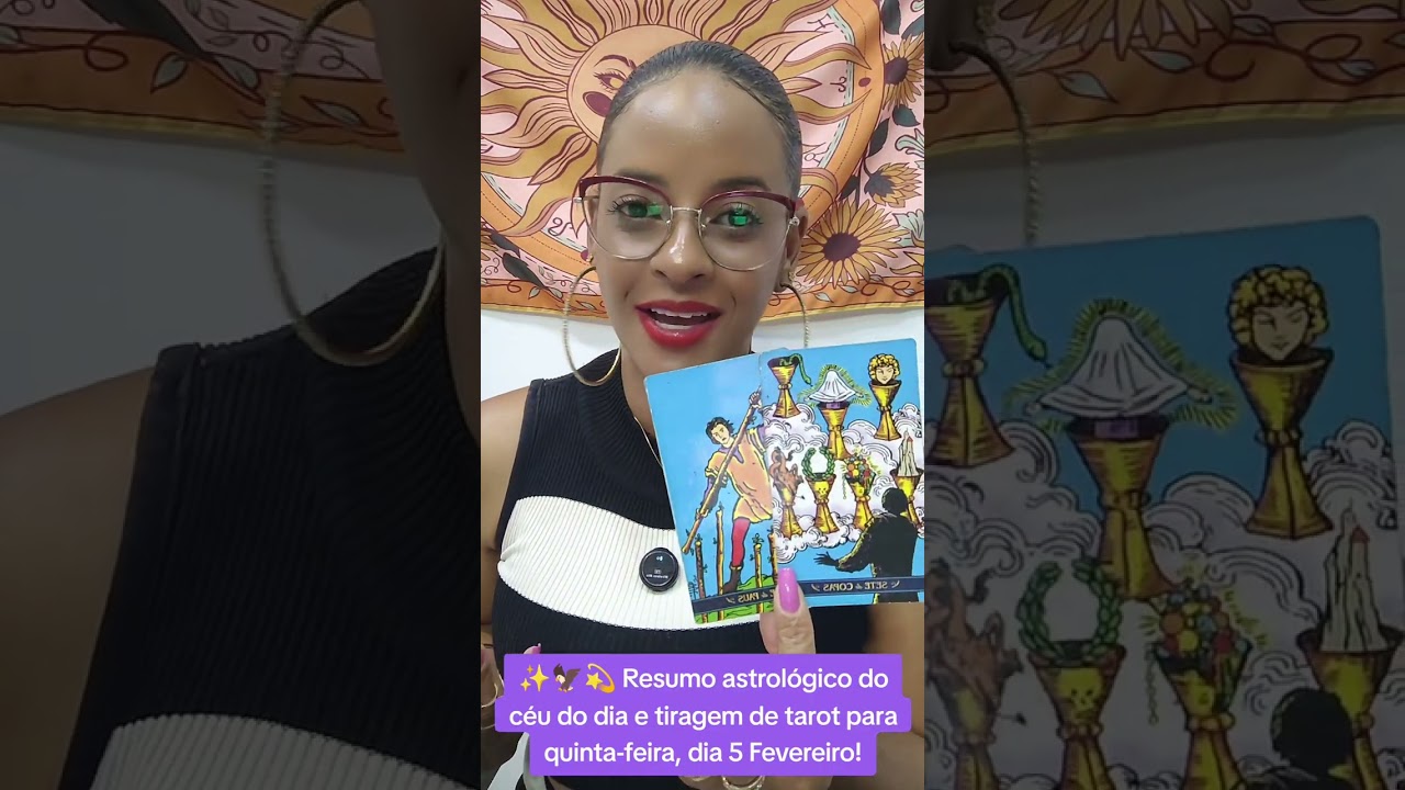 ✨🦅💫 Resumo astrológico do céu do dia e tiragem de tarot para quinta-feira, dia 5 de Março!