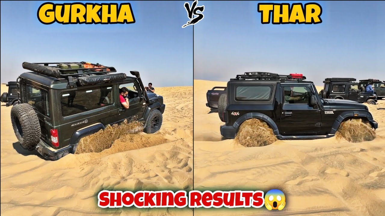 Mahindra Thar vs Force Gurkha self recovery battle | Desert off-road @DCVExpeditions
