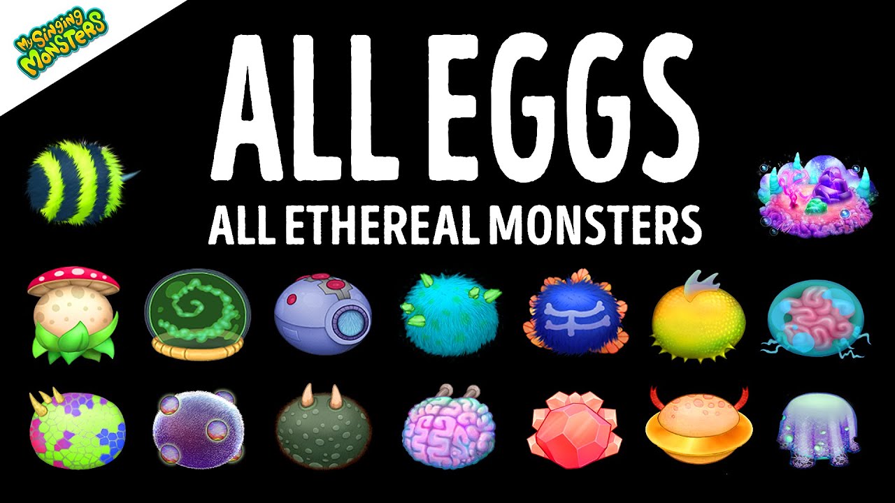 ALL EGGS Ethereal Island - All Sounds & Animations (My Singing Monsters)