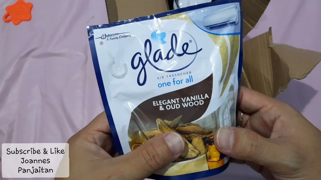 Unboxing Glade one for all Vanilla & oud wood beserta Biore Guard Foam Lively anti daki & gatal