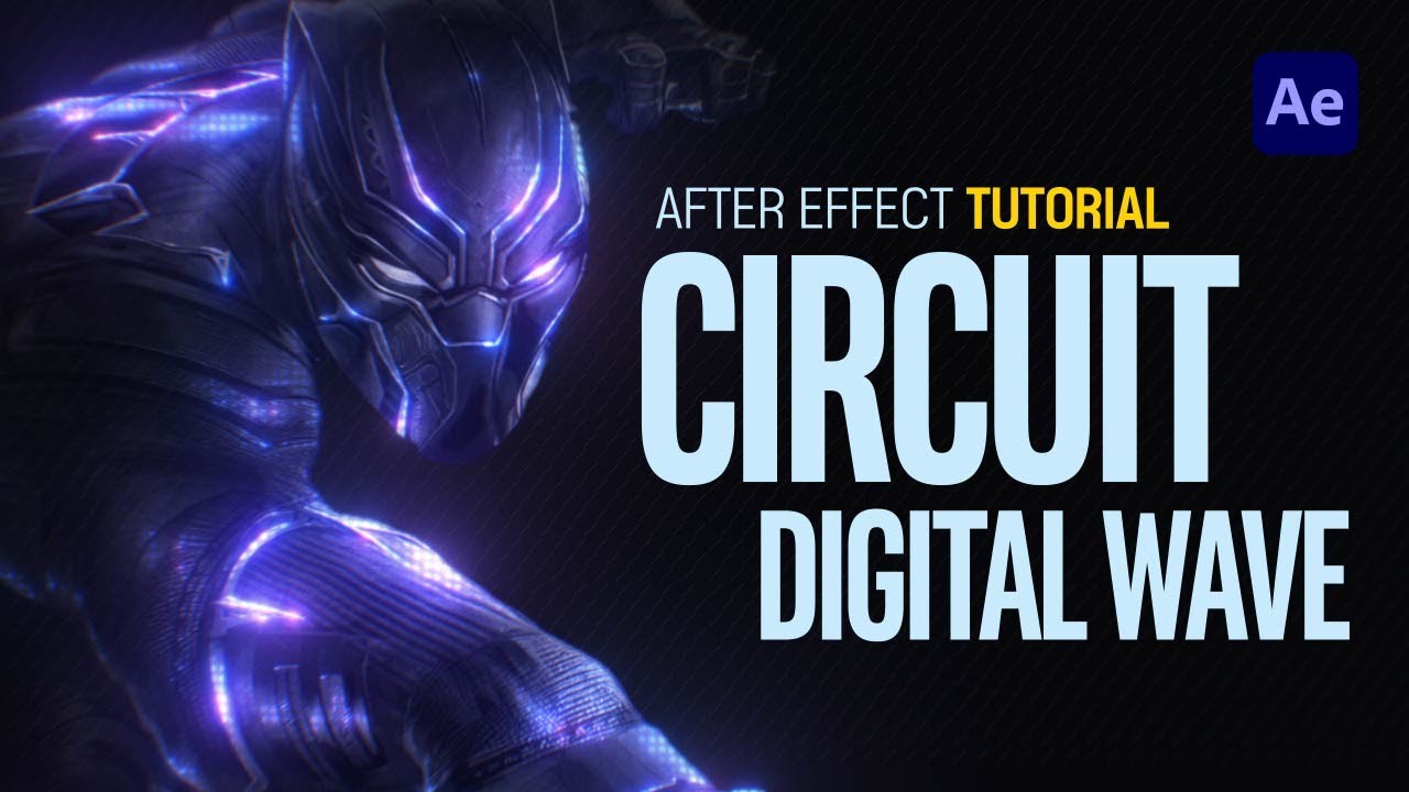 After Effects Circuit Digital Wave Animation Tutorial l 디지털 파형 애니메이션