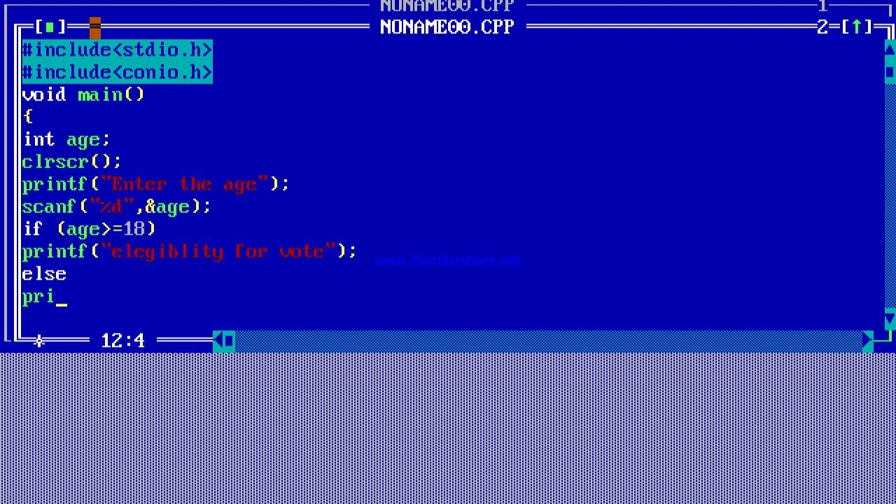 #c program to find eligibility or not for vote