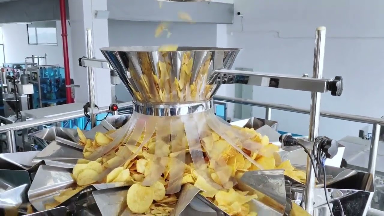 Cassava Chips Packing Machine Customer Case | Multihead Weigher Vertical Snack Packaging Line