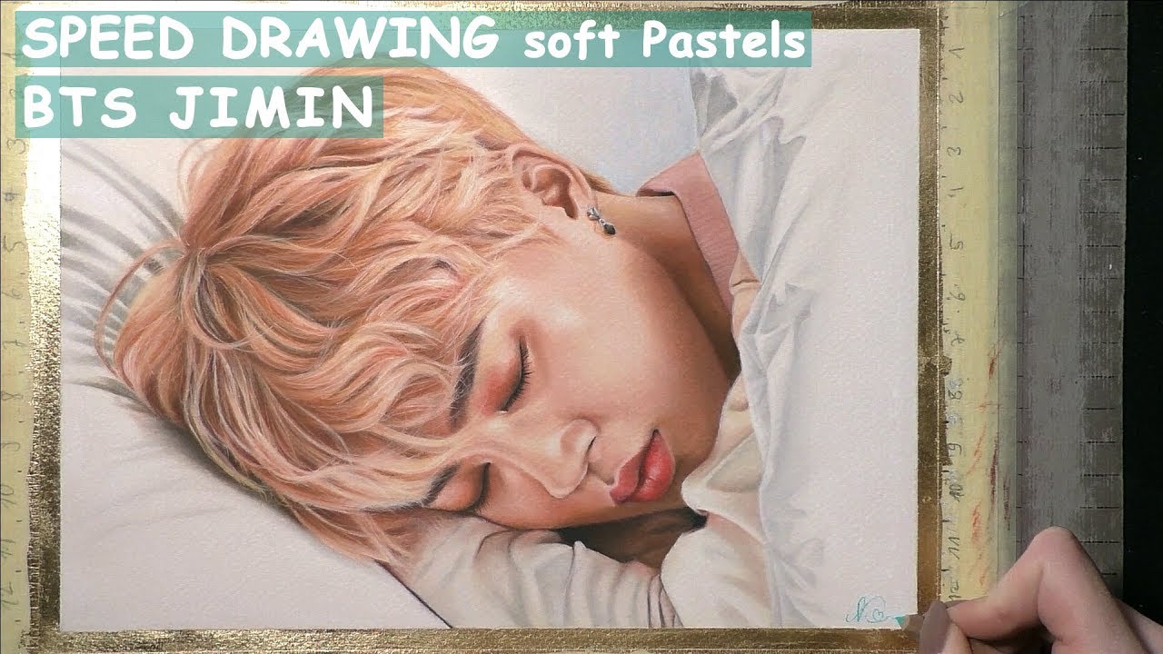 [SPEED DRAWING] Sleeping Jimin/방탄소년단 지민 with soft Pastels