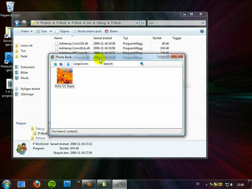 vb 2008 phone book skype function