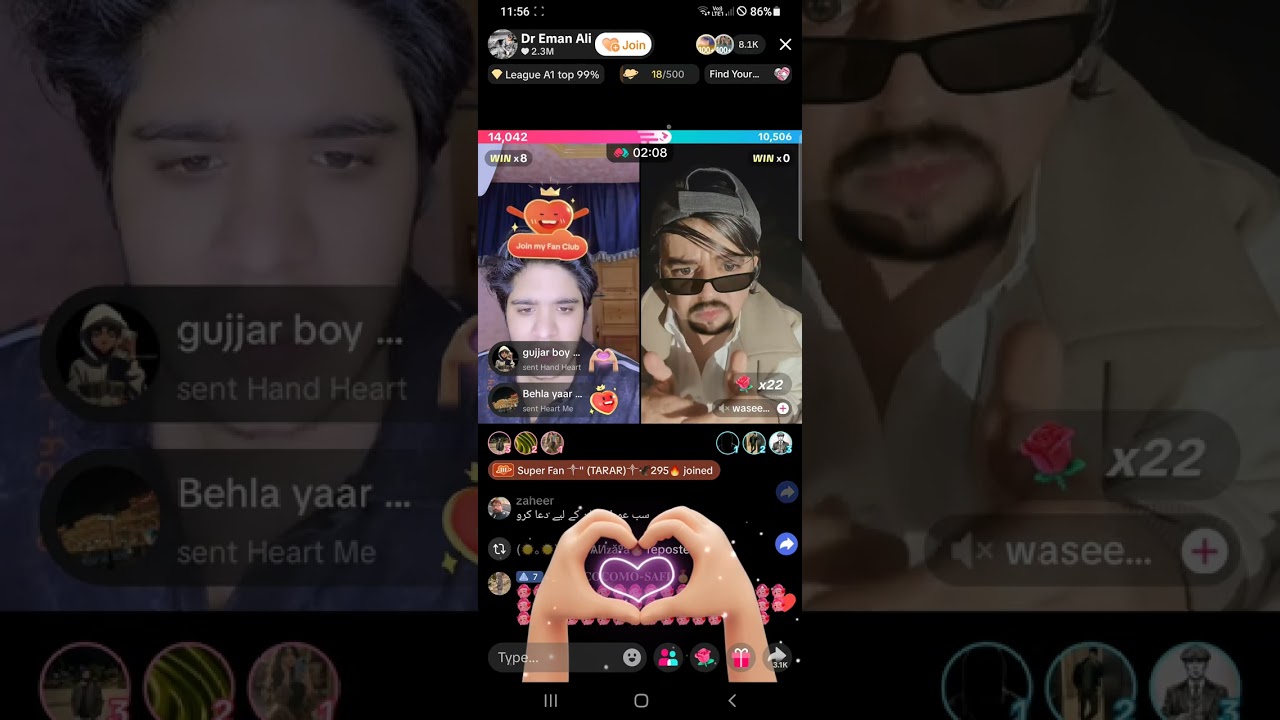Dr eman vs waseem tiktok live punishment match funny mache. Pat..1