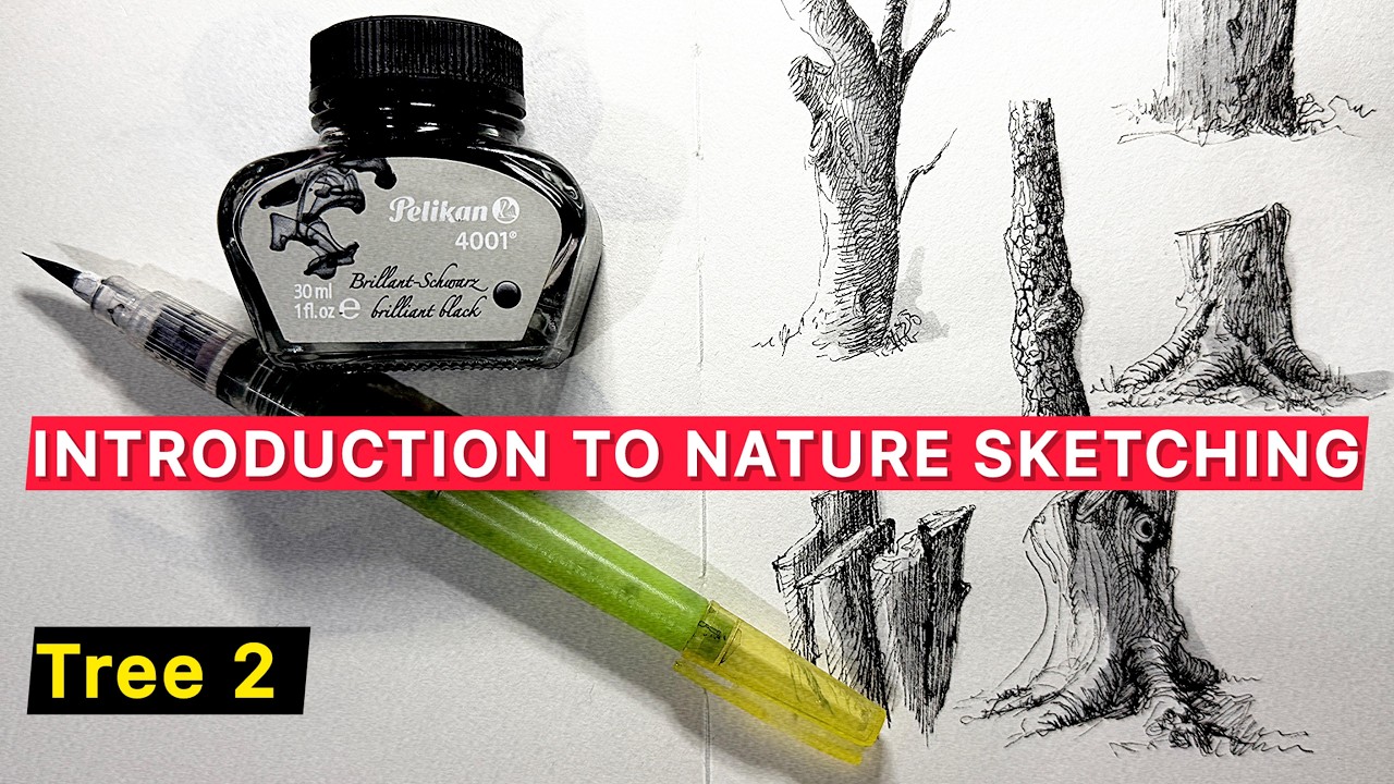Tree sketches for beginners [2] WITH INK