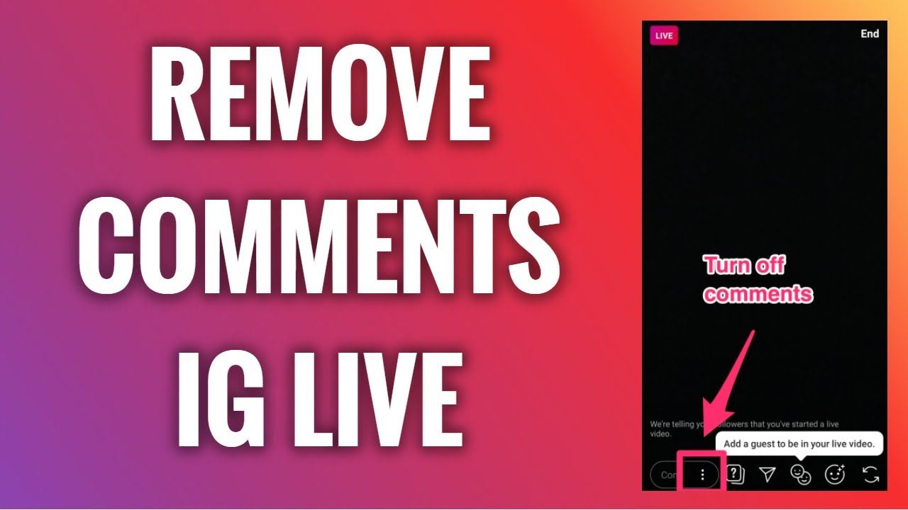 How To Remove Comments On Instagram Live