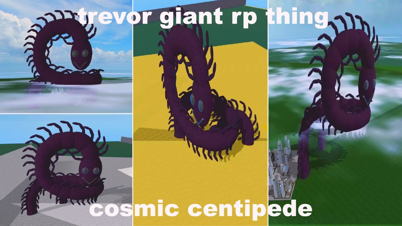How to get COSMIC CENTIPEDE BADGE and COSMIC CENTIPEDE MORPH in TREVOR GIANT RP THING -  ROBLOX!