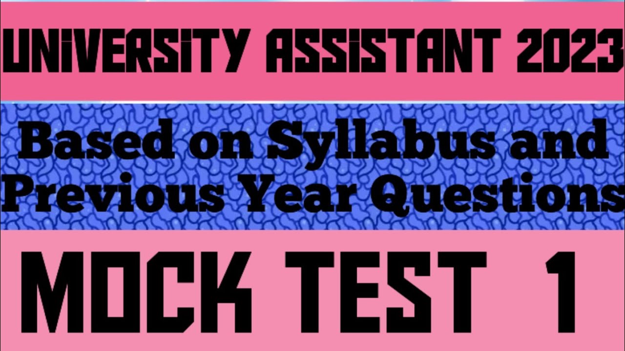 University Assistant Mock Test 2023