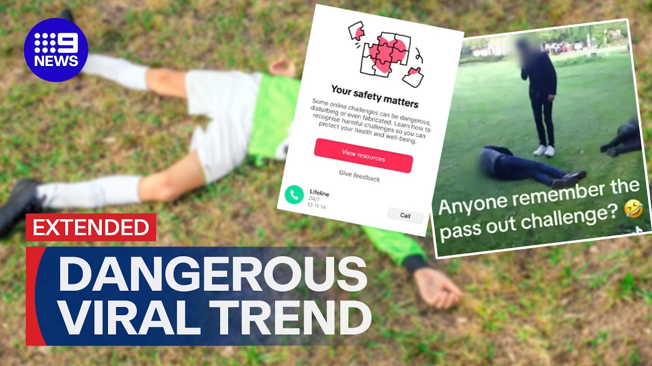 Dangerous Blackout Challenge goes viral on social media | 9 News Australia