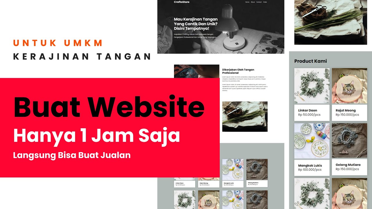 Cara Membuat Website Professional Untuk UMKM Kerajinan Tangan