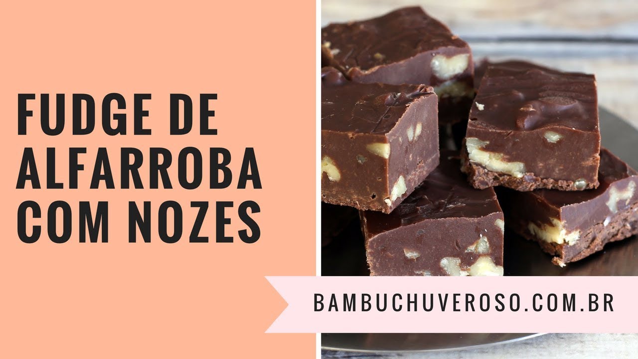 FUDGE DE ALFARROBA COM NOZES