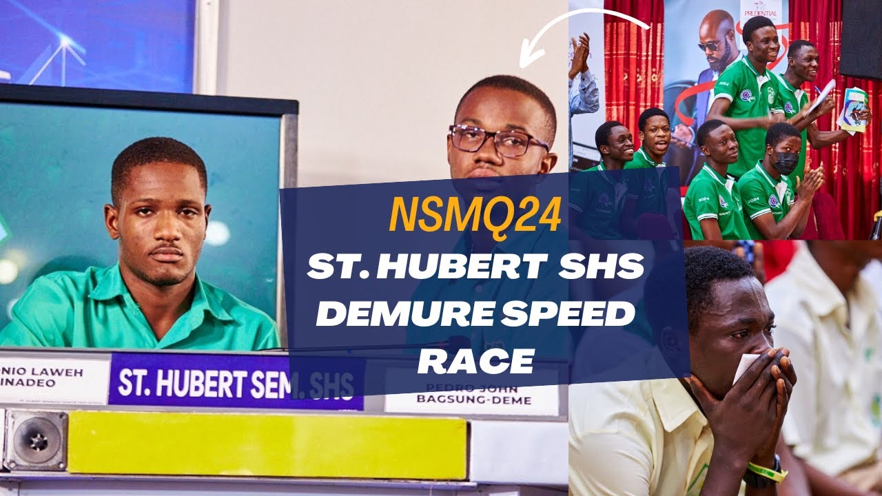 ST. HUBERT  SHS CALMLY DOMINATES SPEED RACE AGAINST ABETIFI PRESBY SHS AND ADIEMBRA SHS. #nsmq2024
