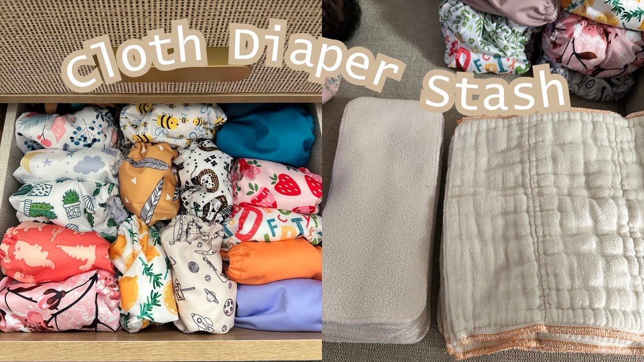 Cloth Diapering Stash | Green Mountain Diaper & Alva Baby | Prefold + Covers & Pocket Diapers | 2024