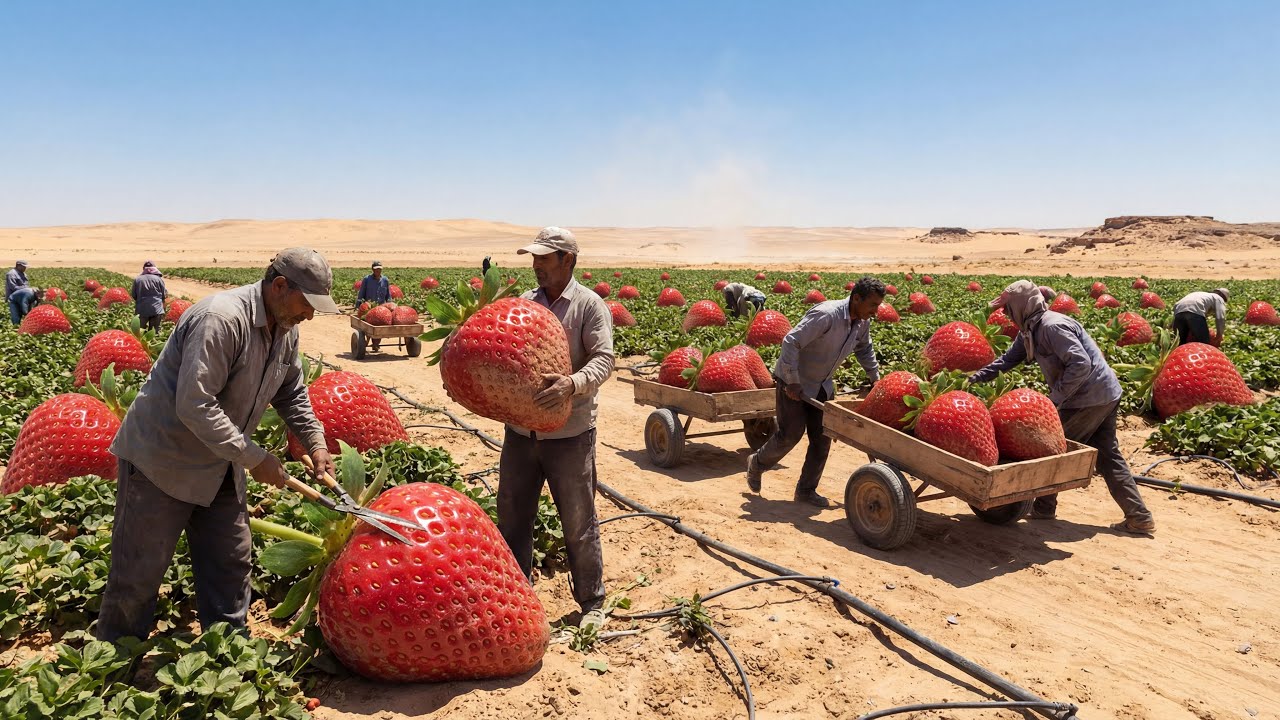 Shock: Growing Strawberries In A Barren Desert – The Results Have Astonished The World!