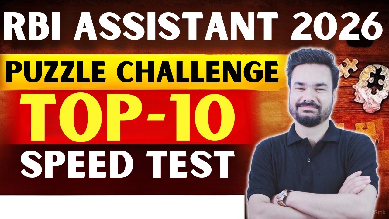 RBI Assistant 2026 | Top 10 Puzzle Challenge | RBI Assistant Puzzle Reasoning By Arpit Sir