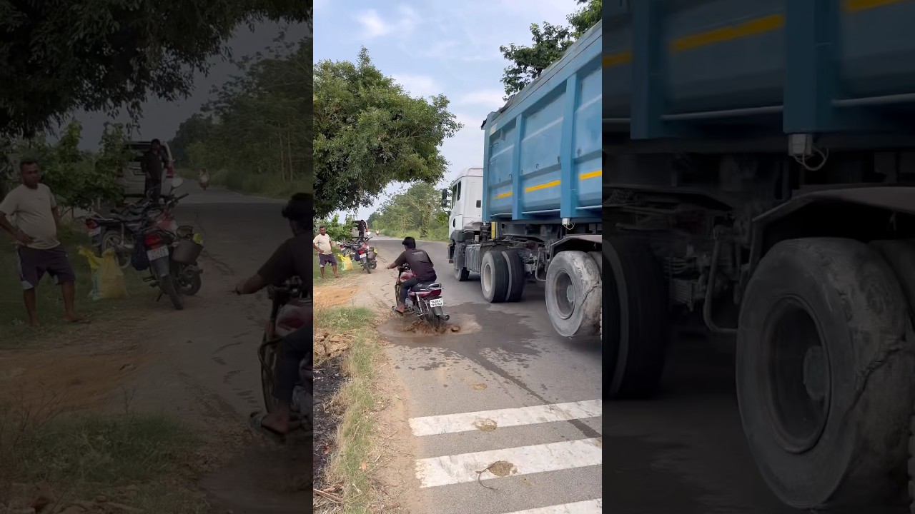 Road repair accident safety nation first 🇮🇳#viralvideo #trendingvideo #socialwark
