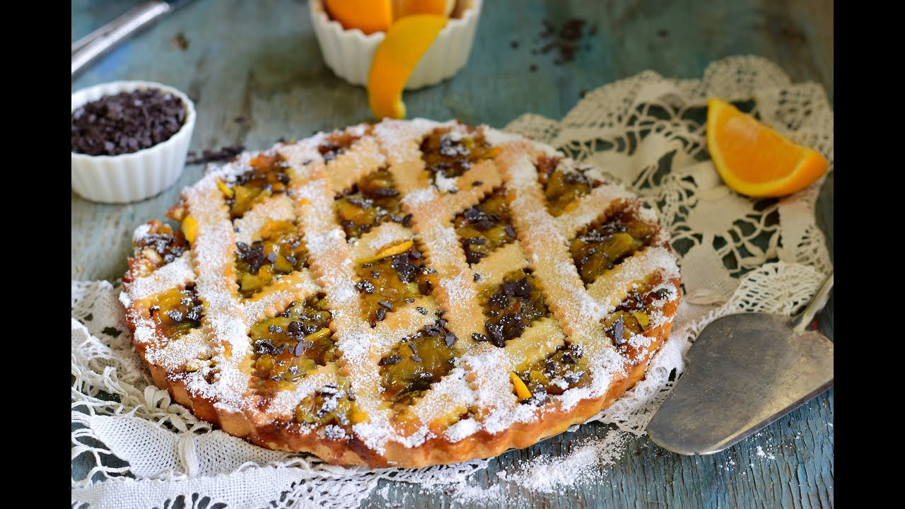 CROSTATA DI MARMELLATA DI ARANCIA E CIOCCOLATO🍊