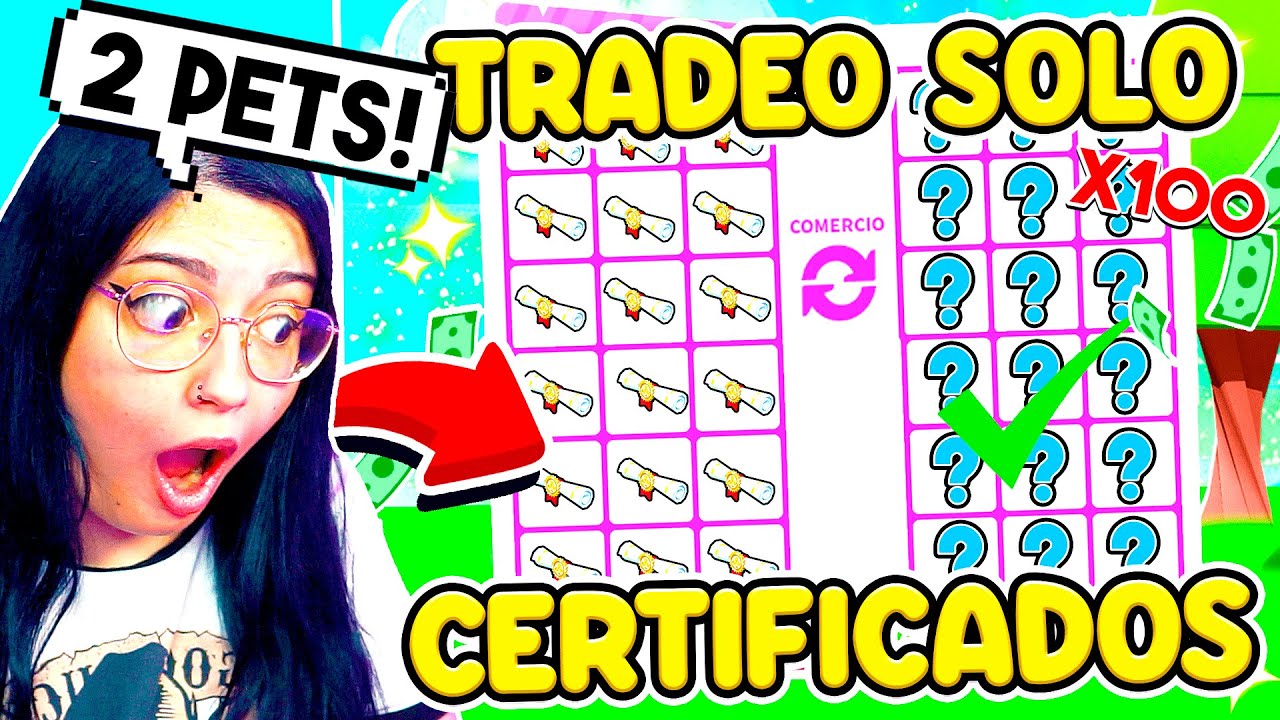 TRADEO y REGALO *SOLO* CERTIFICADOS de ROBUX para TENER DOBLE MASCOTA en ADOPT ME!! (Roblox) 🤑