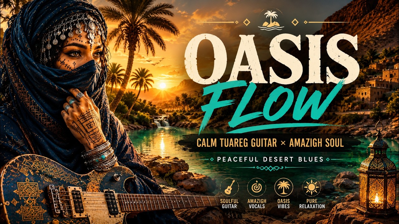 OASIS FLOW &mdash; Calm Tuareg Guitar &times; Amazigh Soul | Peaceful Desert Blues