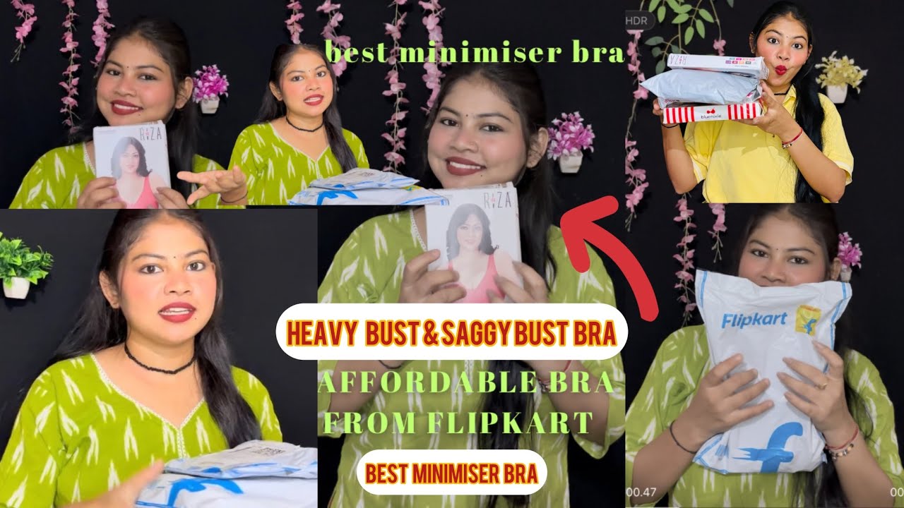 Affordable bra from Flipkart HEAVY BUST &SAGGY BUST for MINIMISER bra😮😵