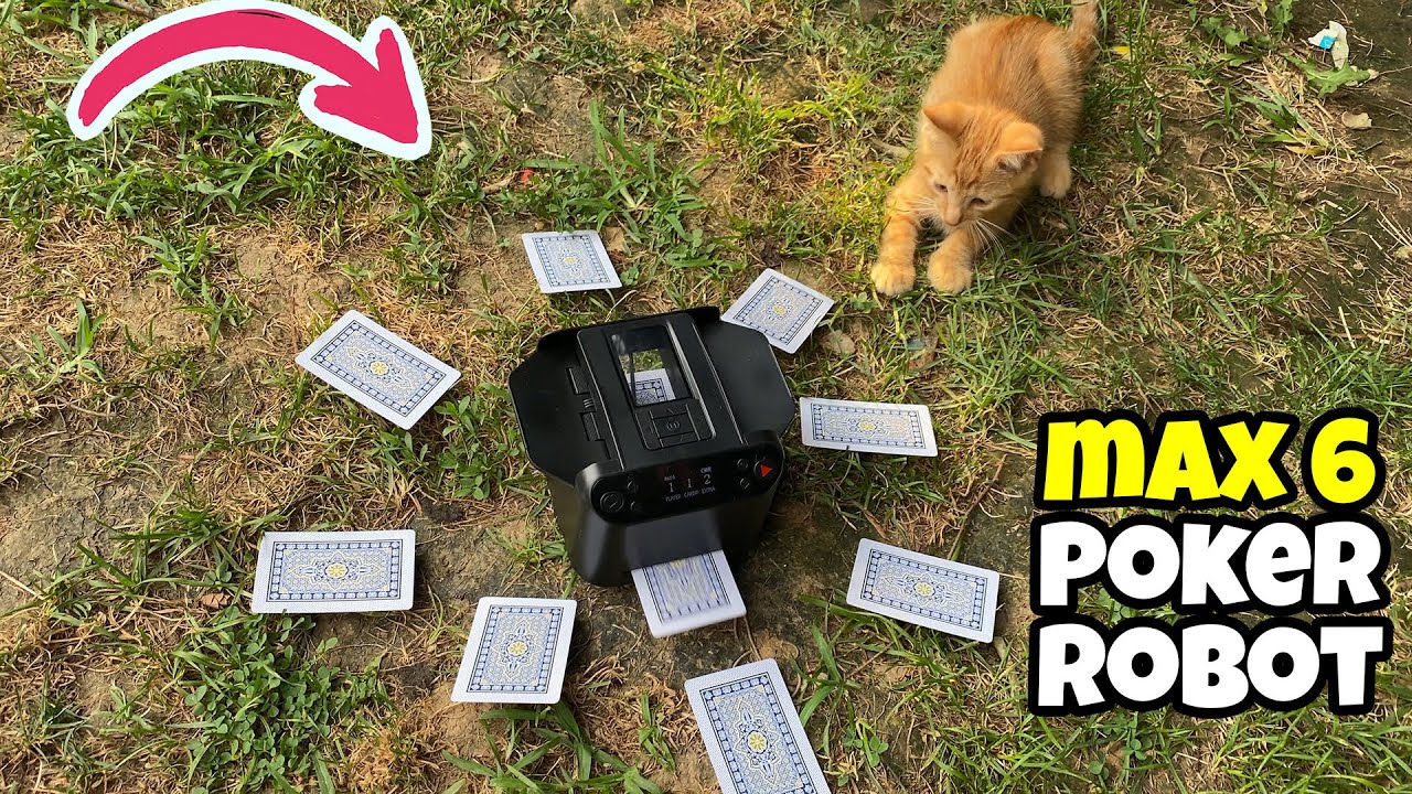 Max 6 Cool Poker Dealer Robot for Texas Hold'em, Blackjack, UNO 🟡 @Gadgetify
