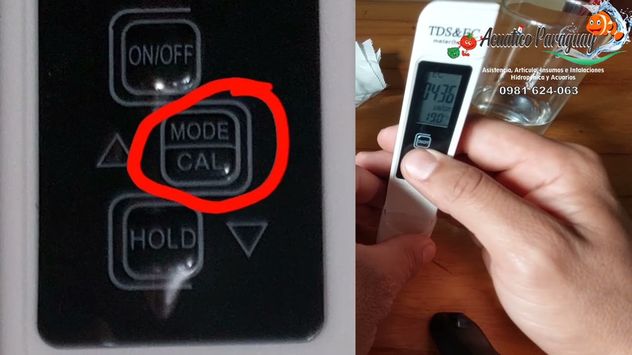 Calibración de medidor de conductividad electrónica TDS. Con líquido  1413