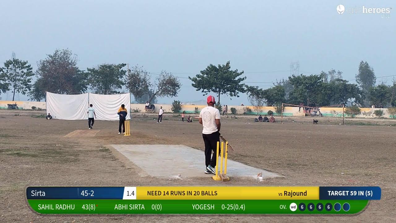 Rajound vs Sirta live cricket match | Nouch ( Kaithal) First Prize -21000 Second Prize 11000 live -