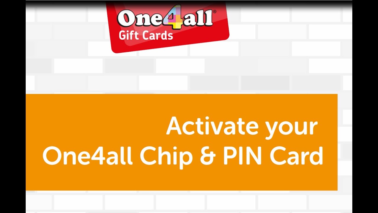 One4all Gift Cards Chip & PIN UK Activation Instructions