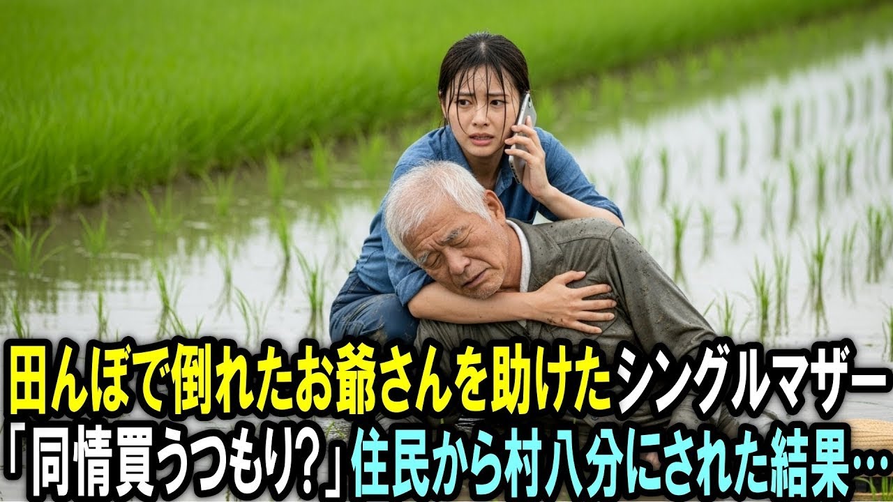 田んぼで倒れた老人を助けたシングルマザー「同情買うつもり？」住民から村八分にされた結果⋯