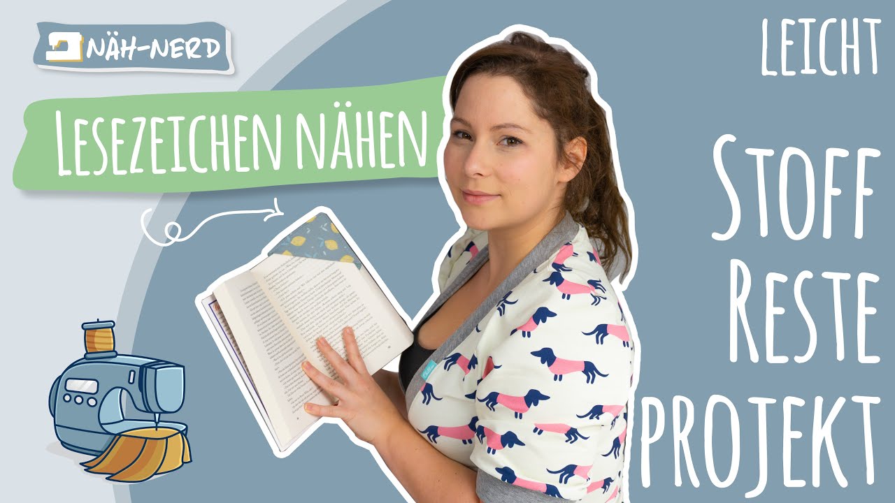 📖 Lesezeichen nähen 📖 Stoffreste-Projekt - für Anfänger geeignet