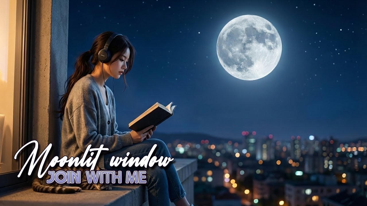 The moon is bright tonight, so I opened my book again 🌕 | Quiet Moonlight Ambience for Reading