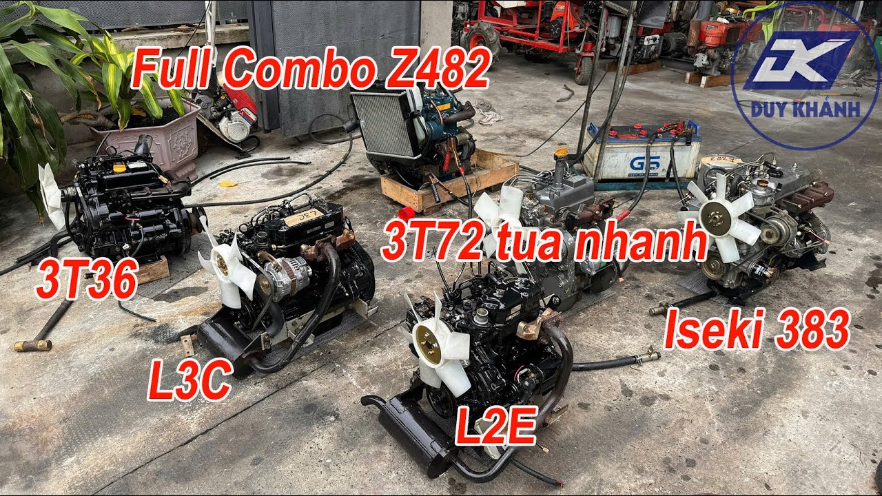Động Cơ 3 Máy 3T72, L2E, L3C, 3T63, Iseki 383 LH 0908875468