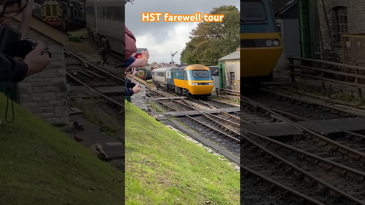 Happy steam train says hello to the last ever cross country HST #trains #hst #highspeedtrain #tones