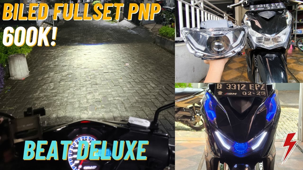 PASANG BILED AYOTO FULLSET PNP BEAT DELUXE 2020-2024 CAHAYA SUPER TERANG!