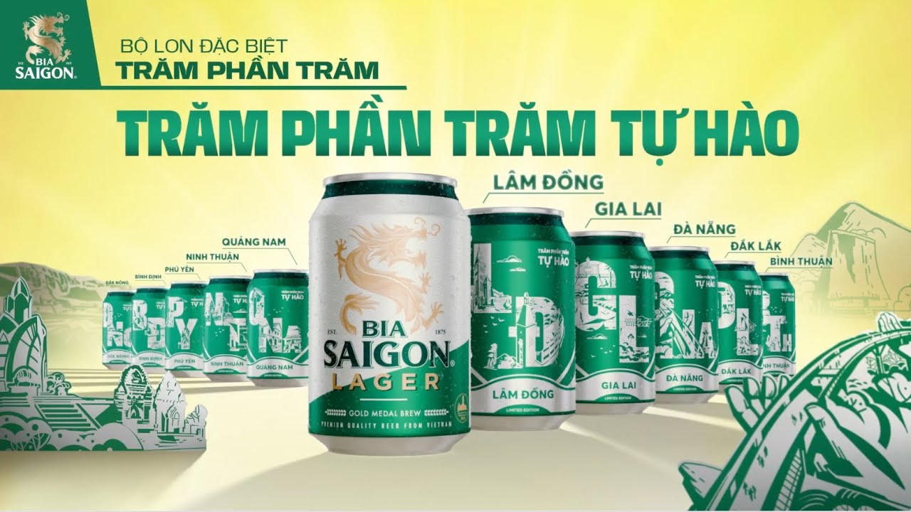 BIA SAIGON LAGER | BỘ LON ĐẶC BIỆT TRĂM PHẦN TRĂM VỚI THIẾT KẾ ẤN TƯỢNG!