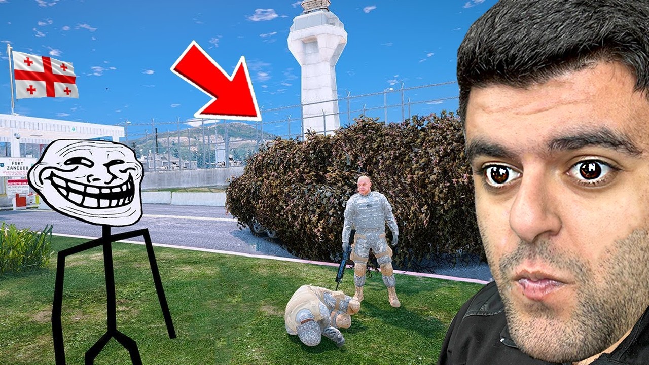 ტროლერებმა სამხედრო ბაზაში შეიფარეს GTA5 ში!