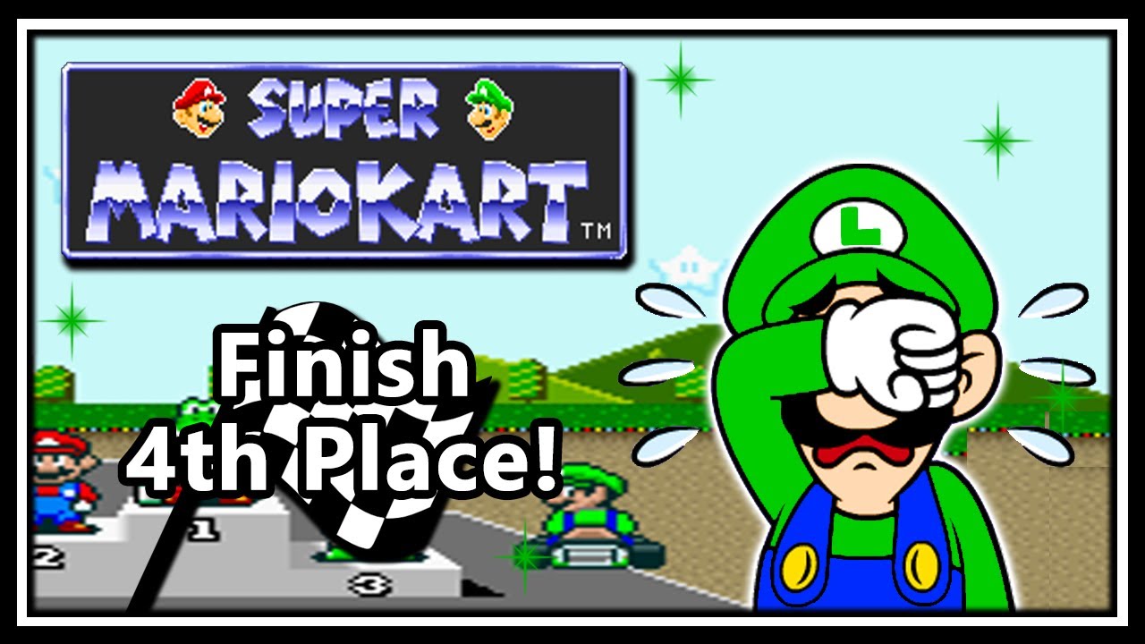 Super Mario Kart (SNES) - Finish in 4th Place!