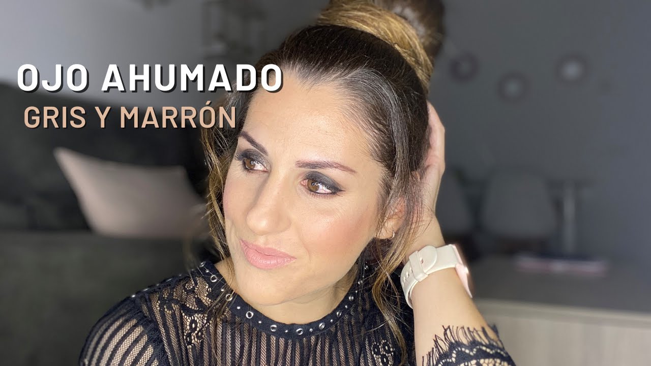 Maquillaje ojo ahumado con gris y marrón
