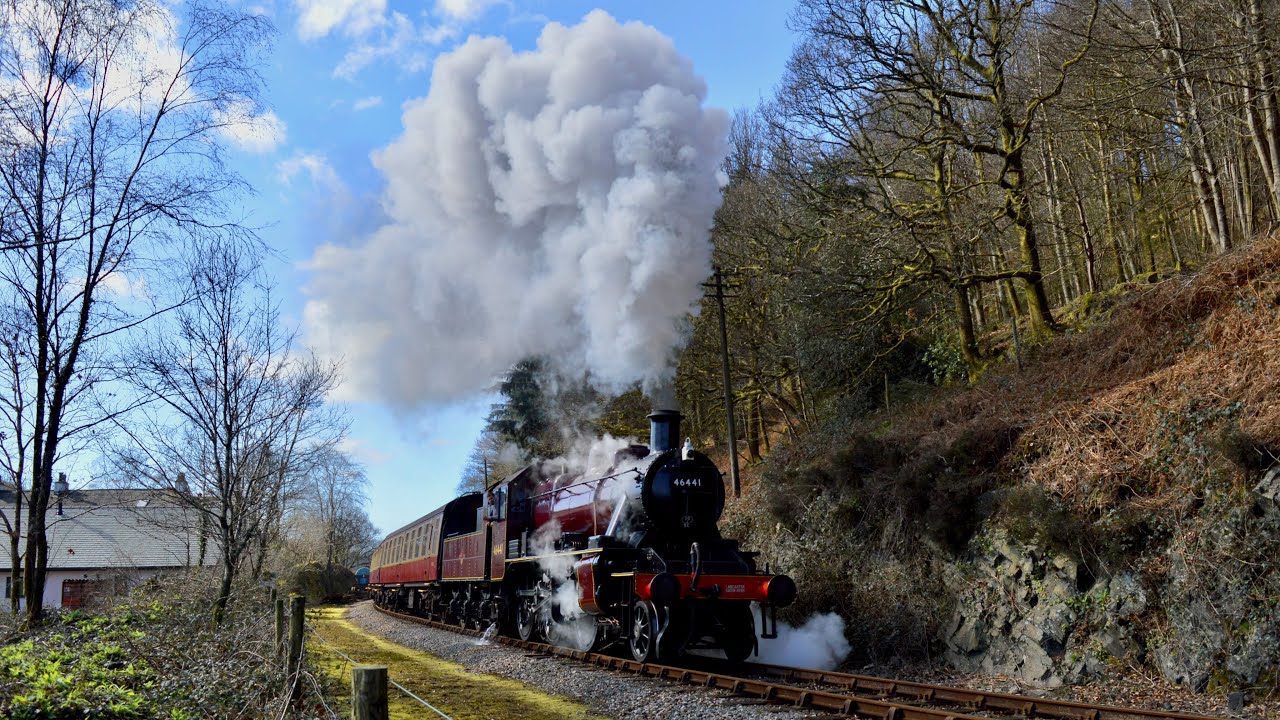 Lakeside & Haverthwaite Railway - 46441 & 45690 Leander - Sunday 24th March 2024