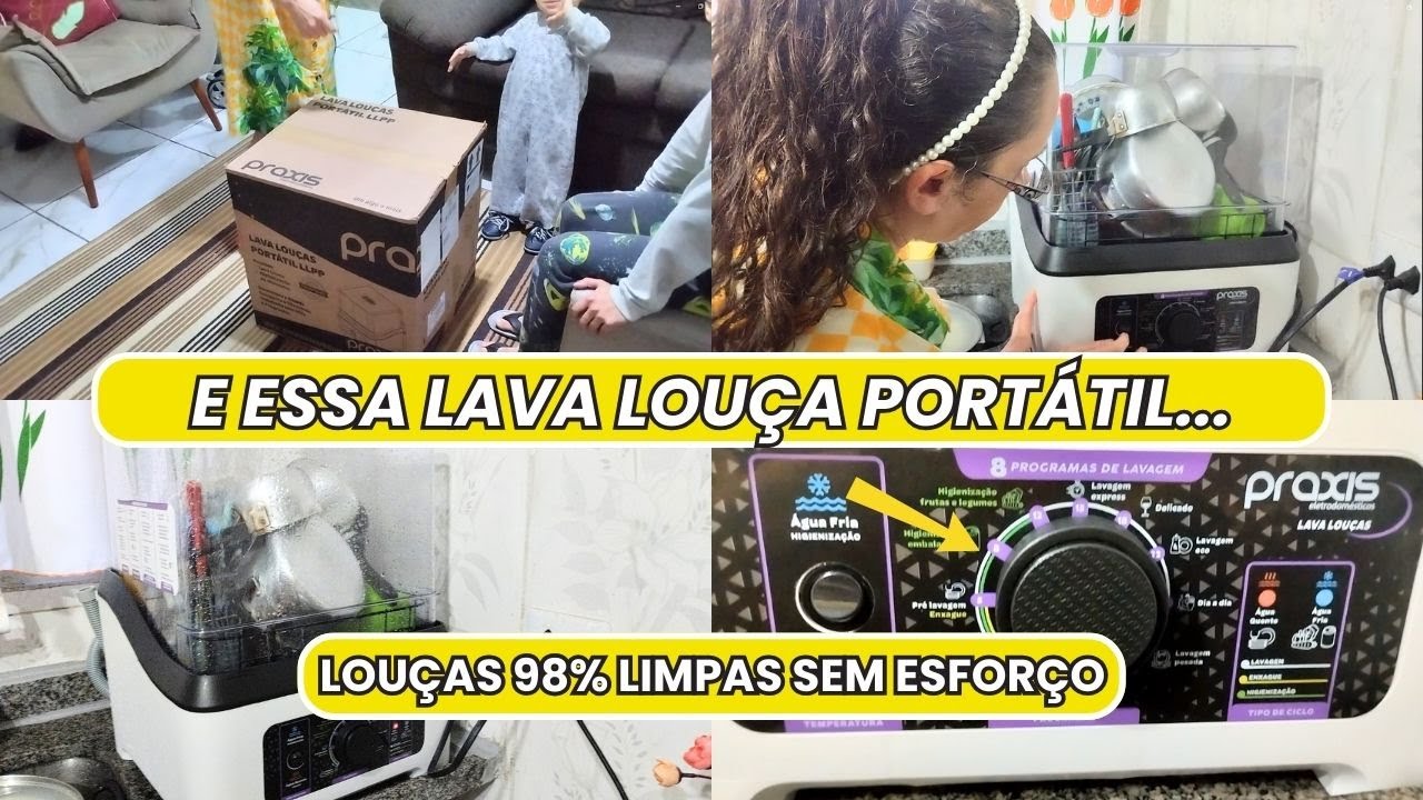 LAVA LOUÇA PORTÁTIL MUDOU MINHA ROTINA I LOUÇAS 98% LIMPAS SEM ESFORÇO I DESCUBRA COMO ELA FUNCIONA
