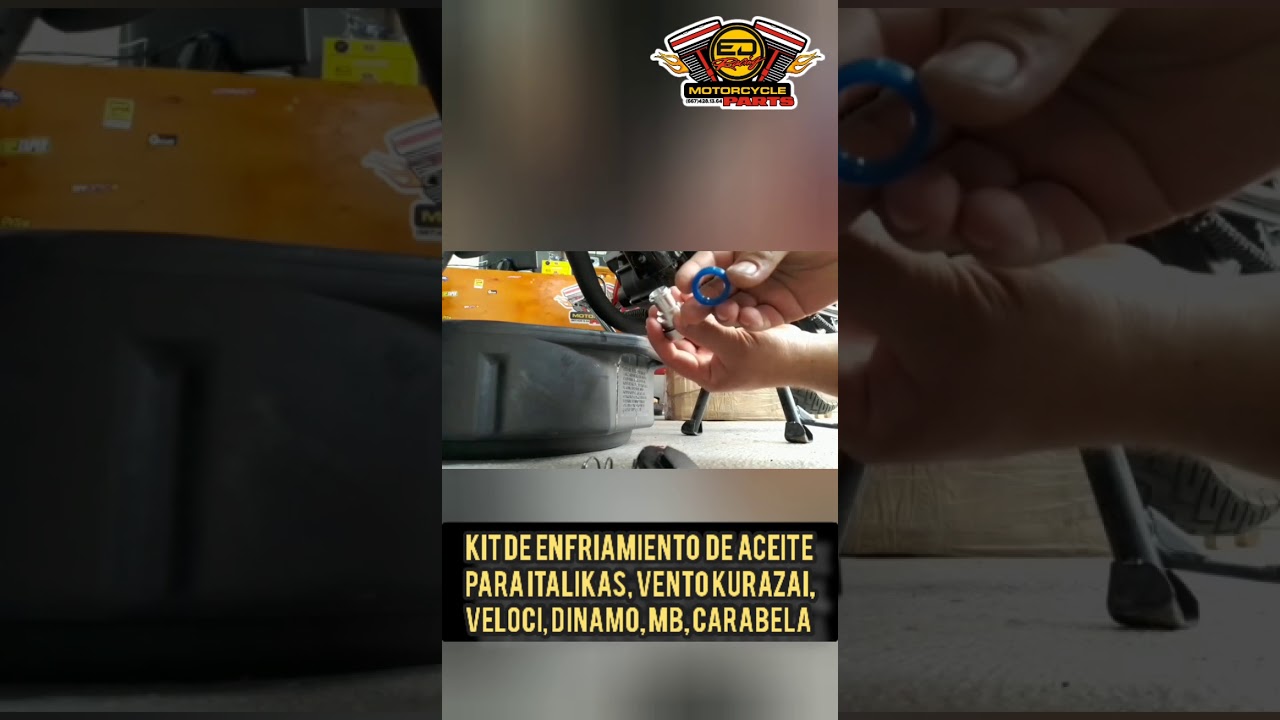 Instalación de kit enfriamiento de aceite motos italika, veloci, vento, kurazai, ect