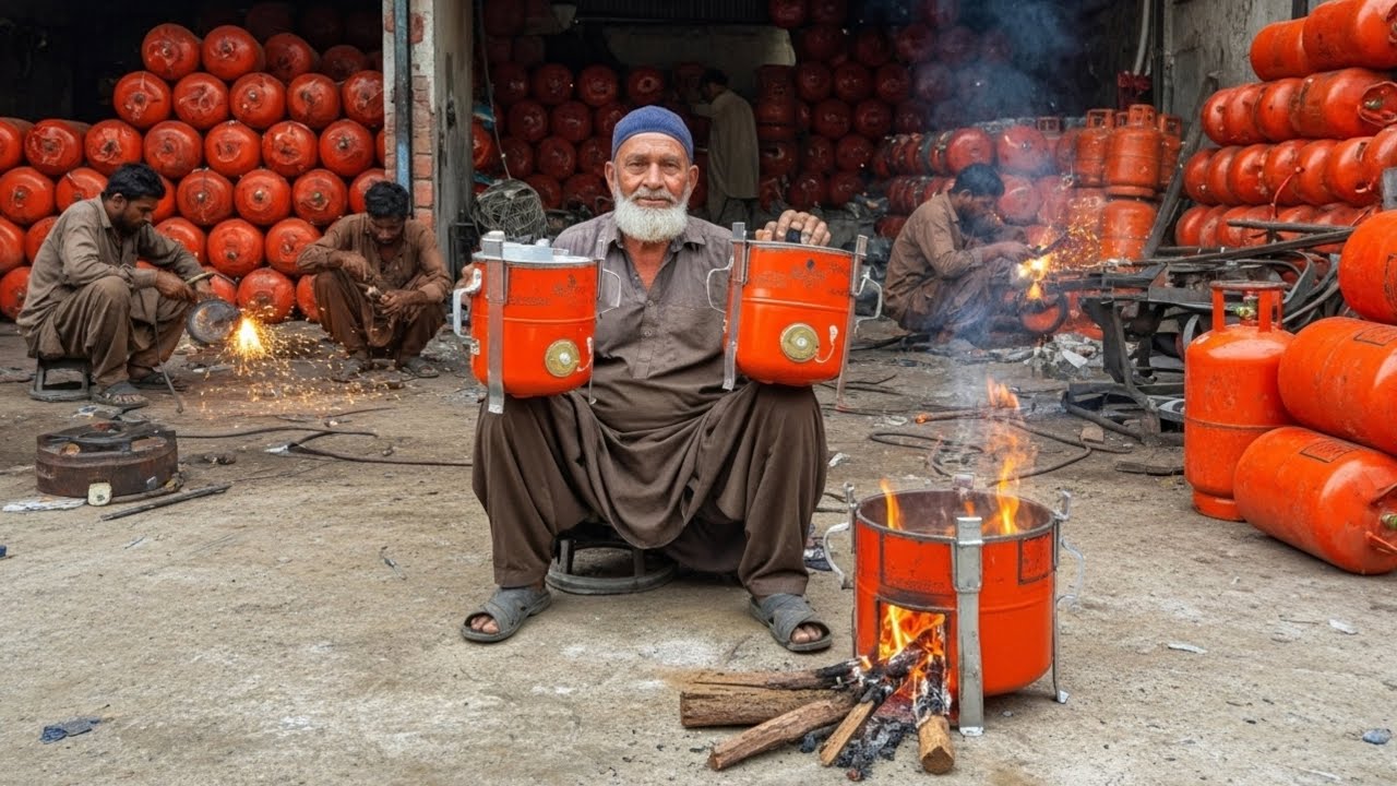 Amazing Incredible Skill to make Fully Functional Stove from Gass Cylinder | stove production