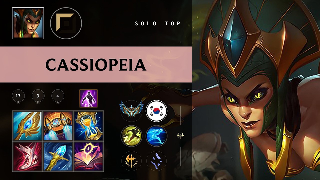 Cassiopeia Top vs Yone - KR Challenger Patch 26.09