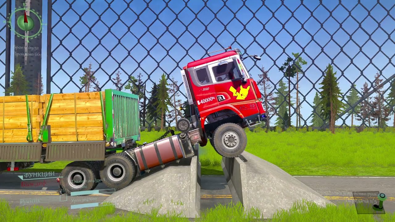Trucks Vs Speed Bump and Extreme Broken Road #162 #mudrunner #snowruner  #hofisteam