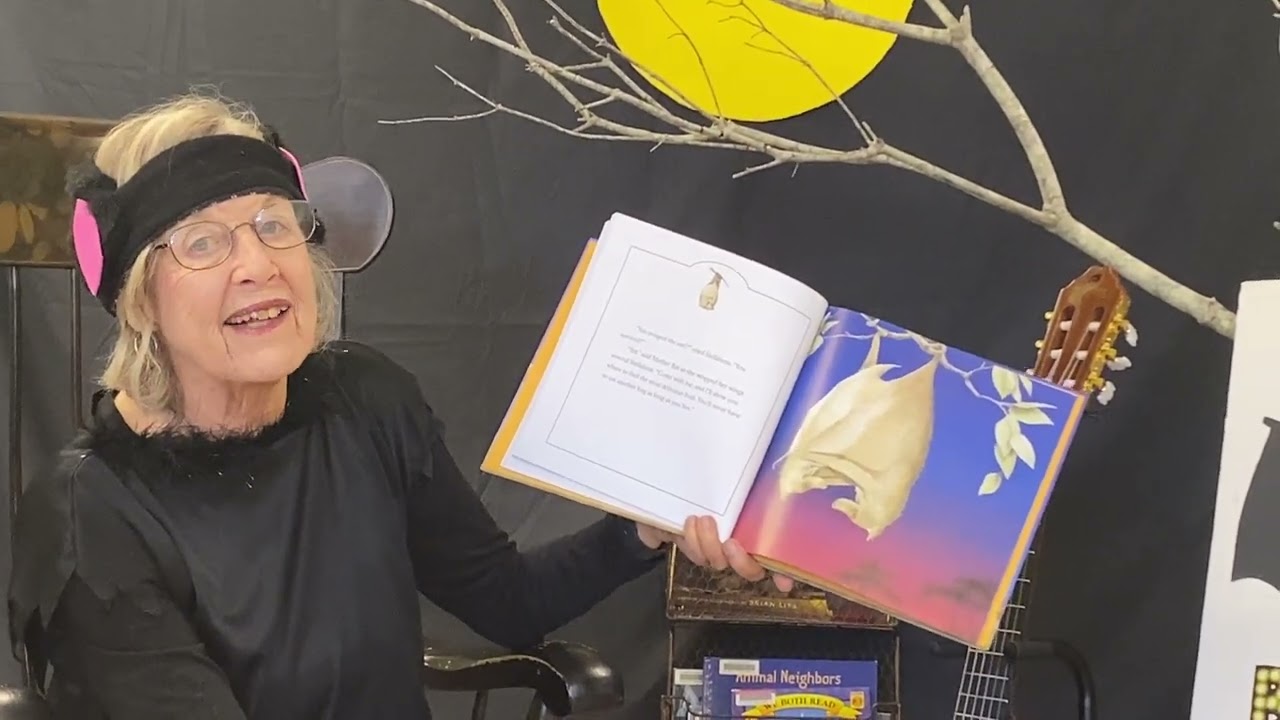 Mrs Treasure reads Stellaluna by Janell Cannon, and About Bats by Sindy McKay, illus. Wendy Smith.