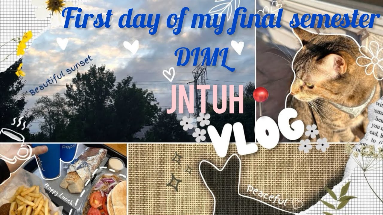 First Day Of My Last Semester-jntuh📍#minivlog #diml #hostellife #btech #jntuh 
